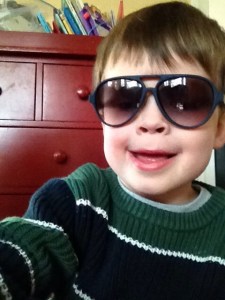 He's already wearing sunglasses INSIDE!